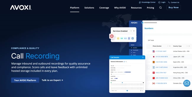 call recording software for small business, Avoxi