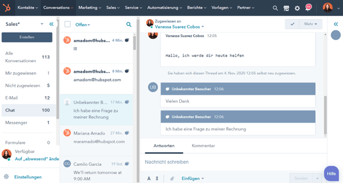 Call-Center-Software HubSpot
