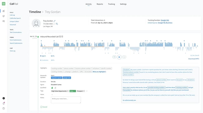 callrail is a call tracking software for enterprise.