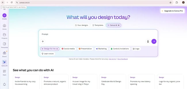 canva ai logo generator, generating logo on canva with prompts