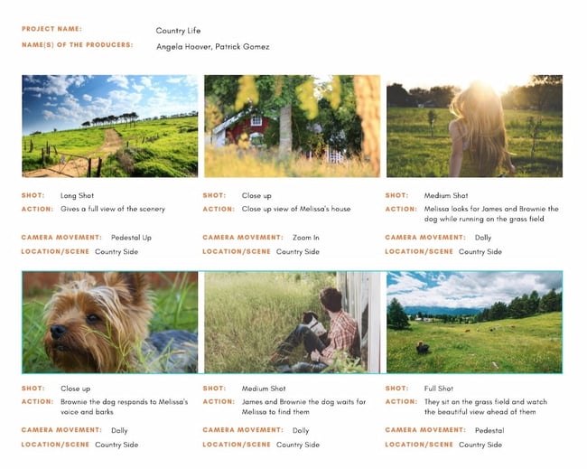 Storyboarding software by Canva