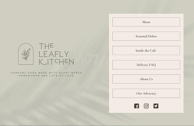 canvas food and restaurant website template