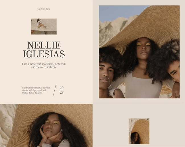 canvas modeling portfolio website template