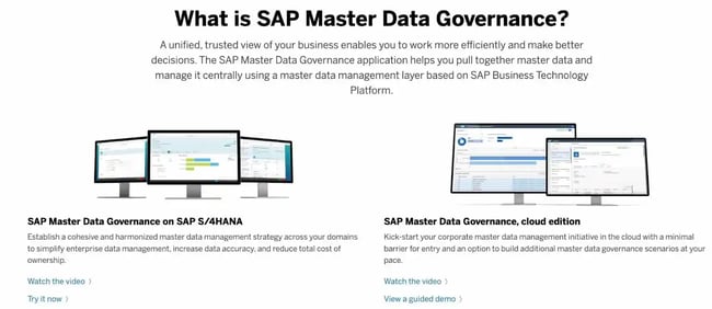 SAP master data governance
