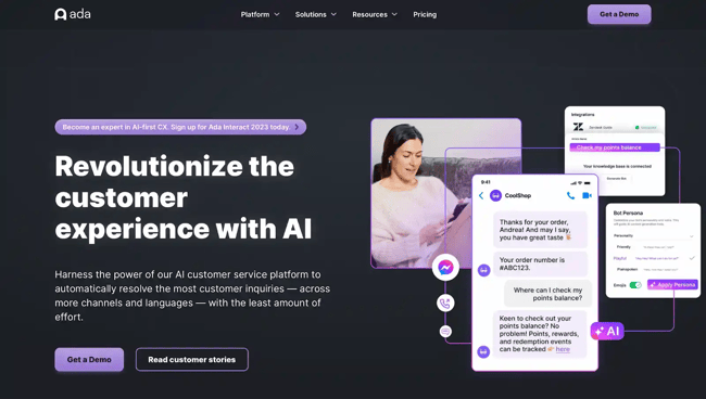 chatbot tools, ada