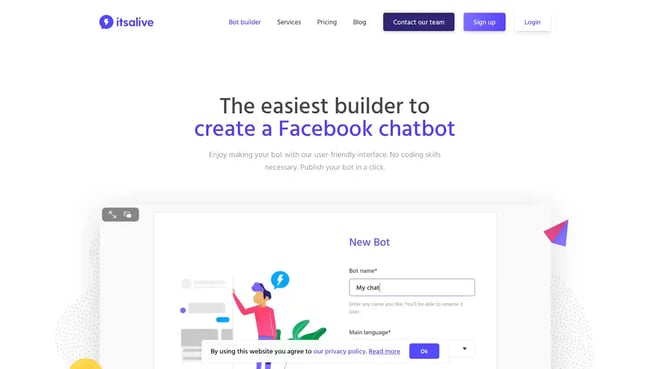 chatbot tools, itsalive