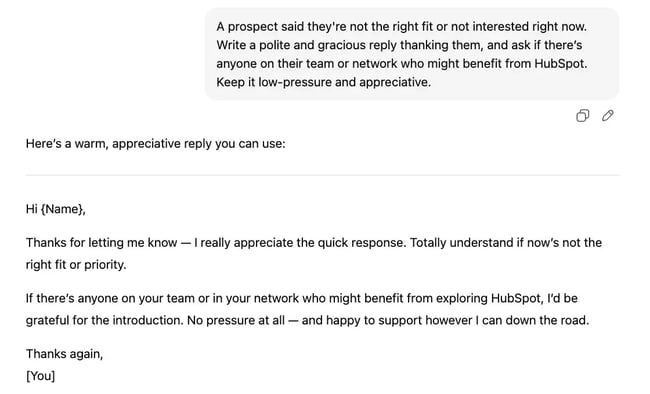 chatgpt prompts for sales emails, follow up after referral