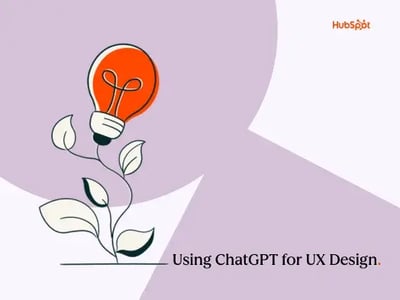 using chatgpt for ux design represented by a lightbulb growing on a plant
