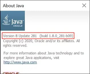 How to check your java version: control panel 3