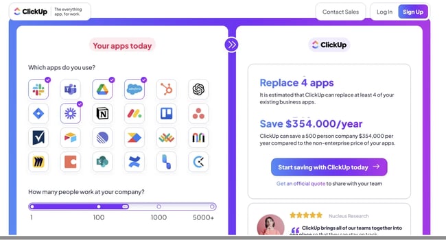 clickup pricing calculator, clickup vs other project management tools