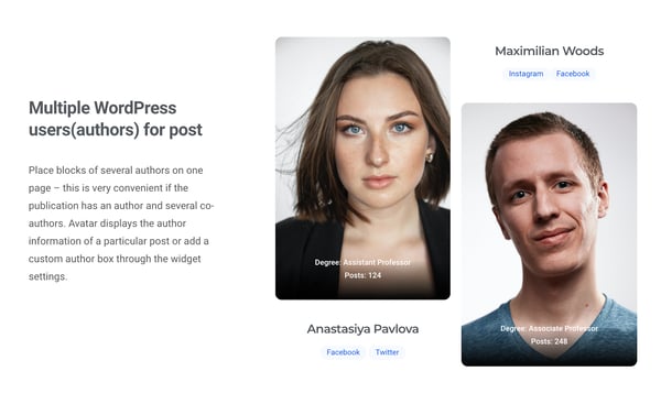 avatar author box wordpress author bio plugin example