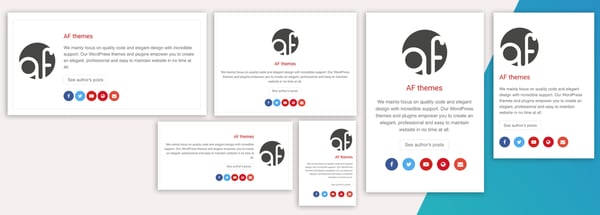 wordpress author bio with customizable orientation sample