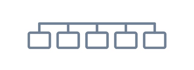 flat taxonomy website structure representational diagram