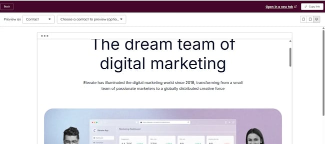cms features HubSpot CMS theme preview, Content Management System key features