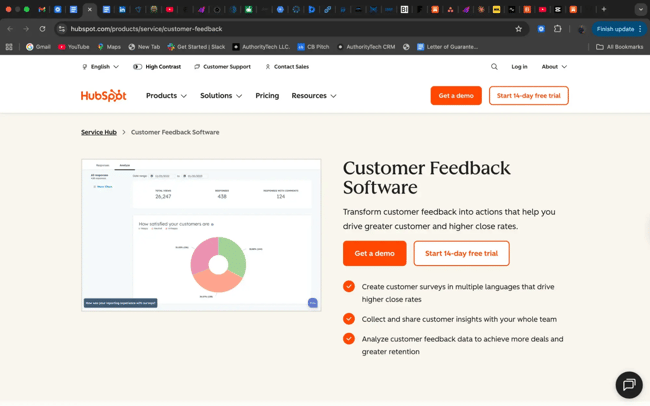 collect customer feedback using hubspot’s platform