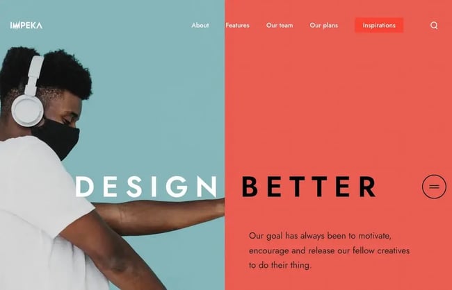 Colorful WordPress themes: Impeka