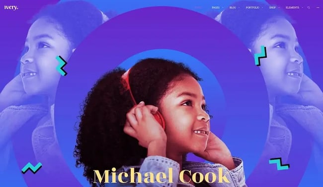 Colorful WordPress themes: Ivery
