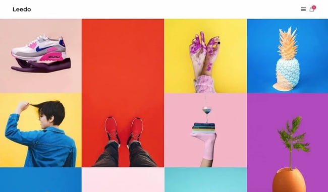 Colorful WordPress themes: Leedo