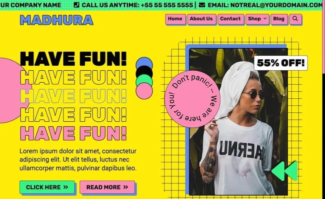 Colorful WordPress themes: Madhura