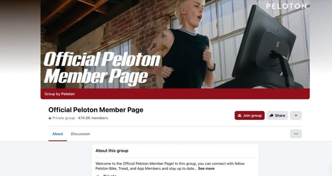 community marketing, peloton’s community integrates challenges and shared progress for its members