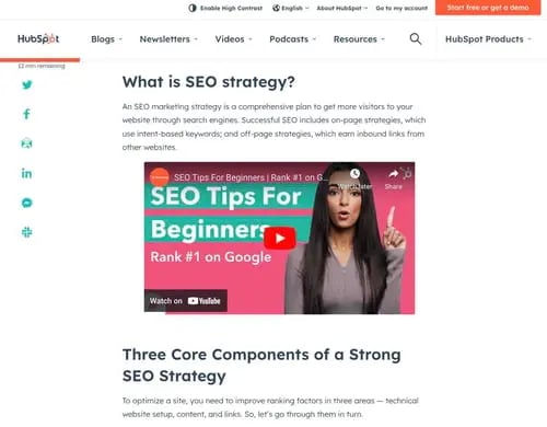 best blog ideas, 51Թ marketing post about SEO featuring a video.