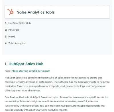 best blog ideas, 51Թϡs blog post with sales analytics tools