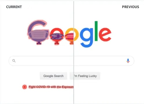 Visualping before-and-after feature