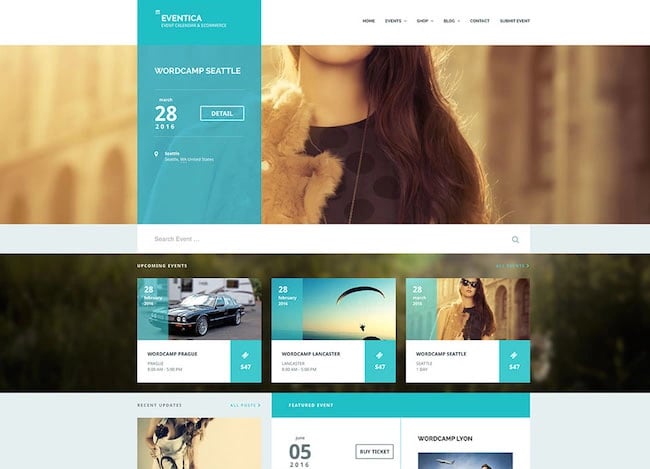 Eventica WordPress conference theme