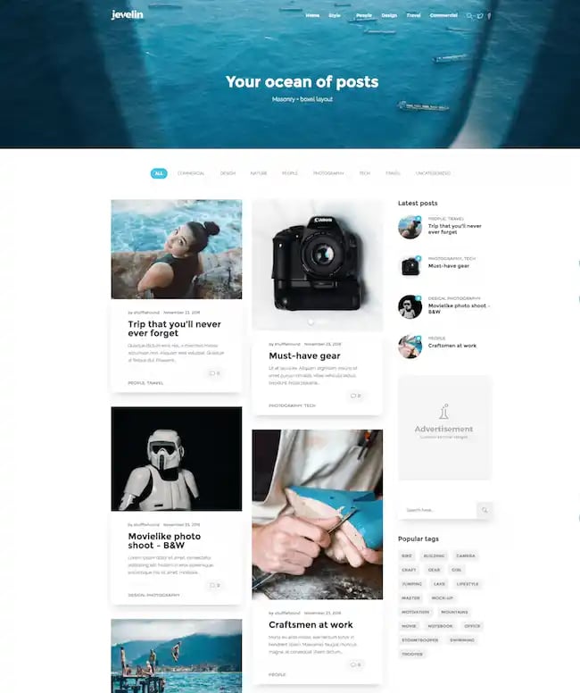 Jevelin conference wordpress theme
