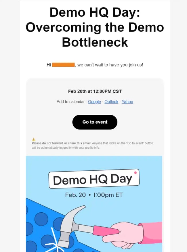 Confirmation Email Examples - Demostack