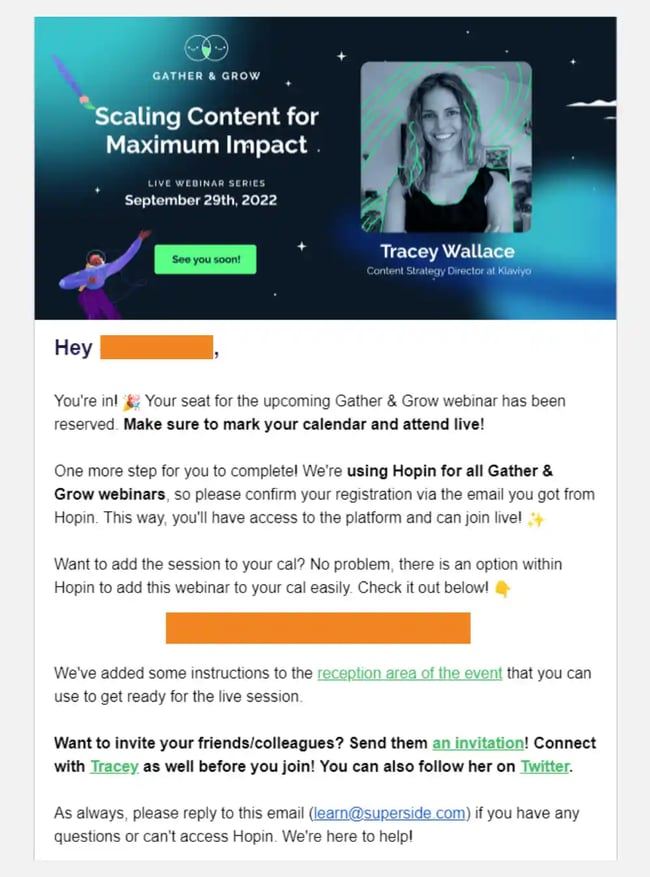 Confirmation Email Examples - Superside