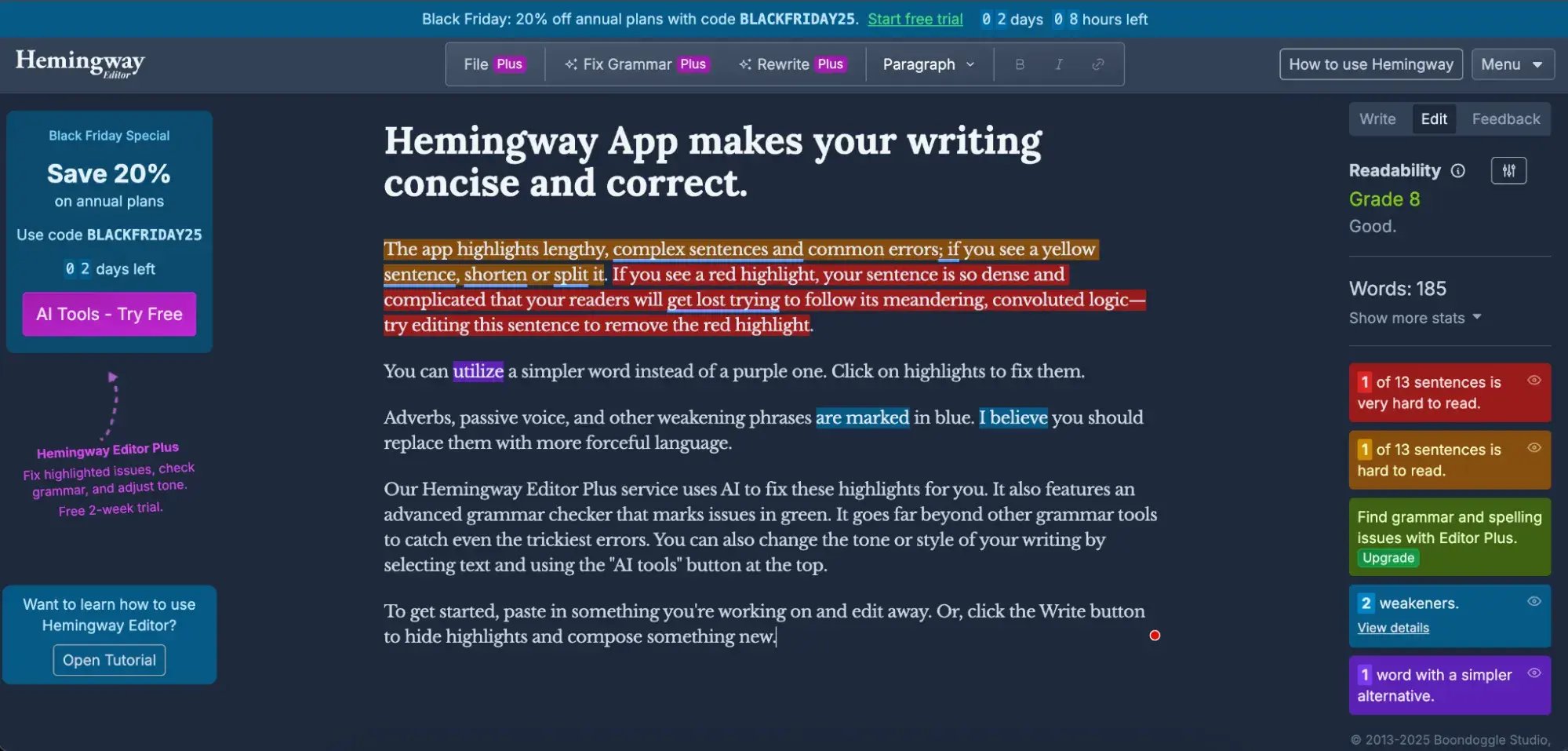 hemingway app can be a consistent brand voice tool
