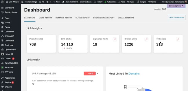 content optimization tools, link whisper