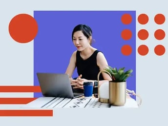 woman uses content hub