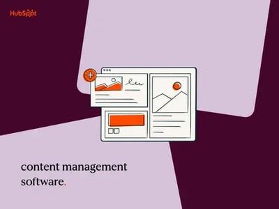 content management software tools: represented by website builder graphic
