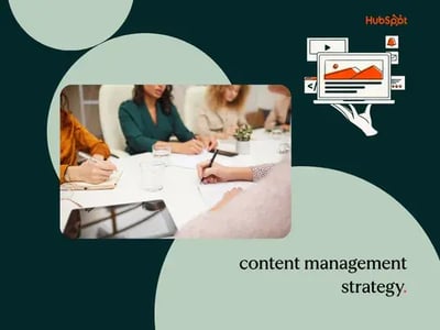 women at a table discussing content management strategy