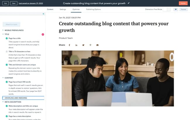 HubSpot Blog Software a content marketing analytics tool with revenue attribution