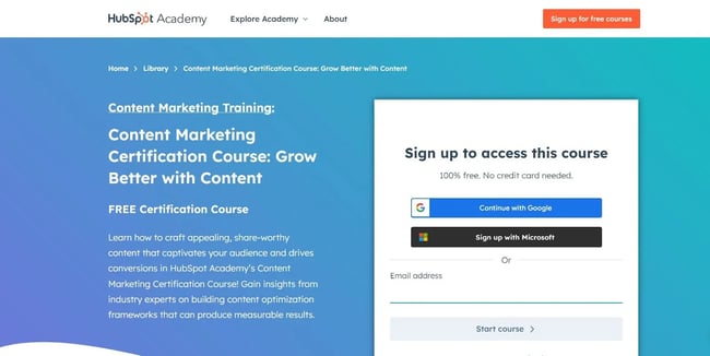 Image of the 51Թ Academy Free content marketing certification course