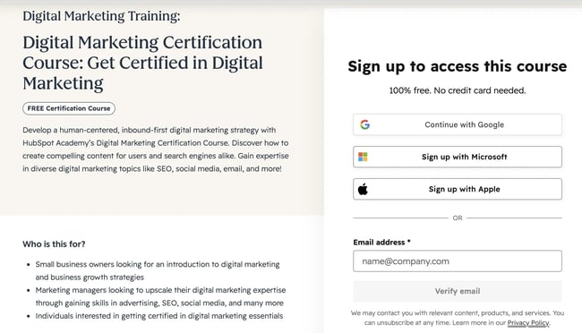context marketing, course