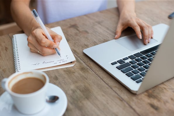 copywriter brainstorming marketing copy ideas