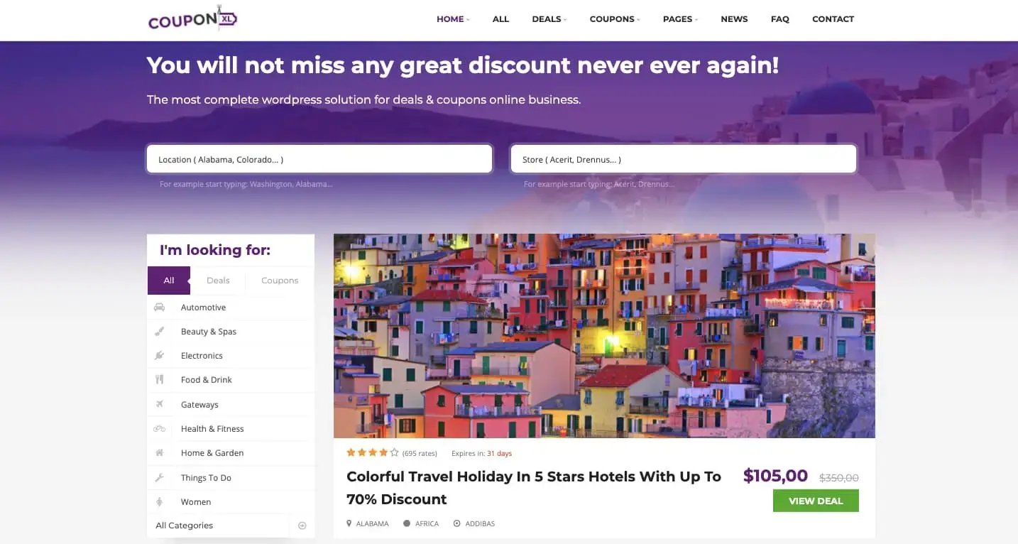 wordpress affiliate marketing theme; couponxl