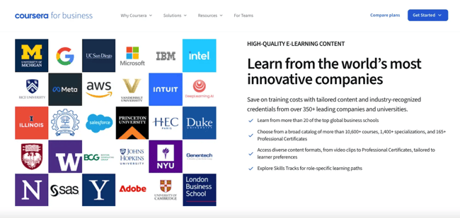 coursera business plan pricing, customer service programs