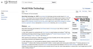 create wikipedia article, wwt
