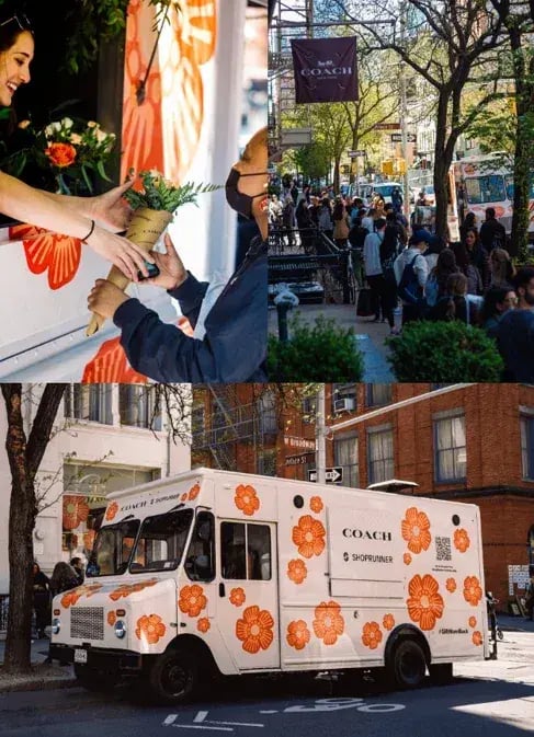 creative pop up events shoprunner and coach