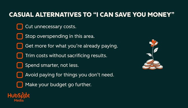 creative ways to say save money, casual phrases