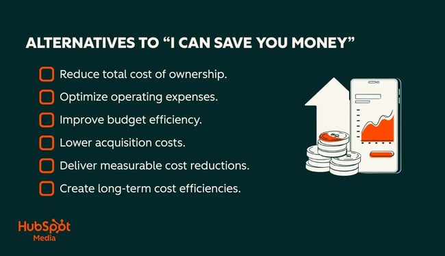 creative ways to say save money, professional alternatives