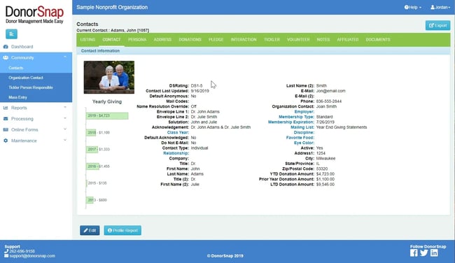 crm software for small nonprofits - donorsnap