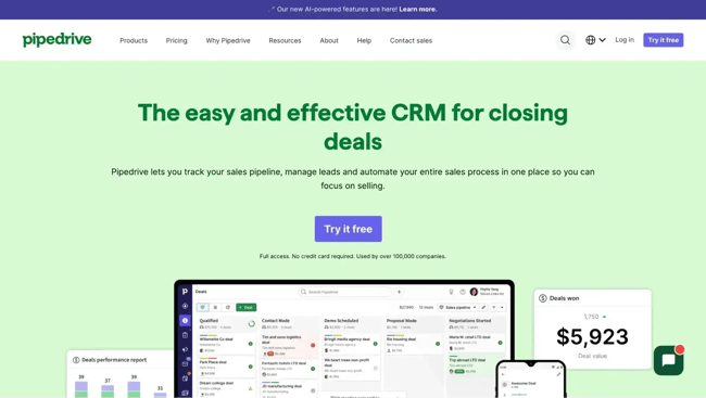 crm systems, pipedrive