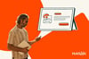 marketer using CRM RFP template open on a screen showing vendor evaluation matrix