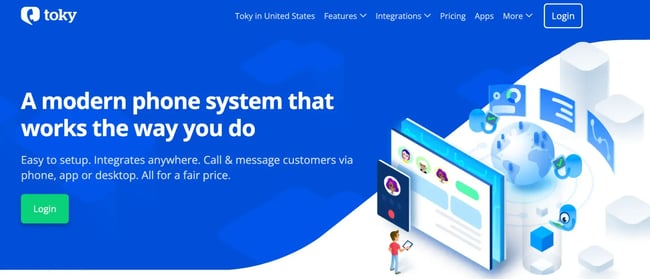 crm with dialer, Toky
